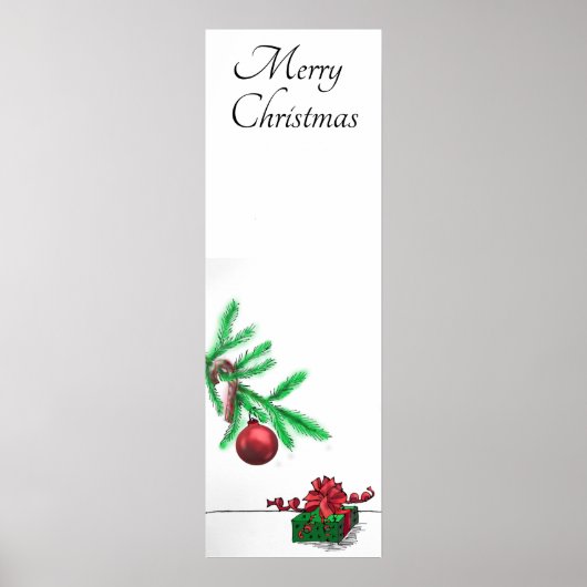 クリスマスツリー枝 ポスター (正面)