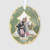 クリスマスツリー枠カスタム付きフォト両面 オーナメント (正面)