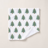 クリスマスツリー柄バスタオルセット バスタオルセット (ウォッシュタオル)