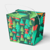 クリスマスツリー柄 フェイバーボックス (裏面サイド)