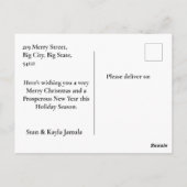 クリスマスツリー格言トラックフェイクグリッター ポストカード (裏面)