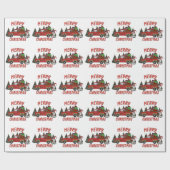 クリスマスツリー格言トラック ラッピングペーパー (フラット)