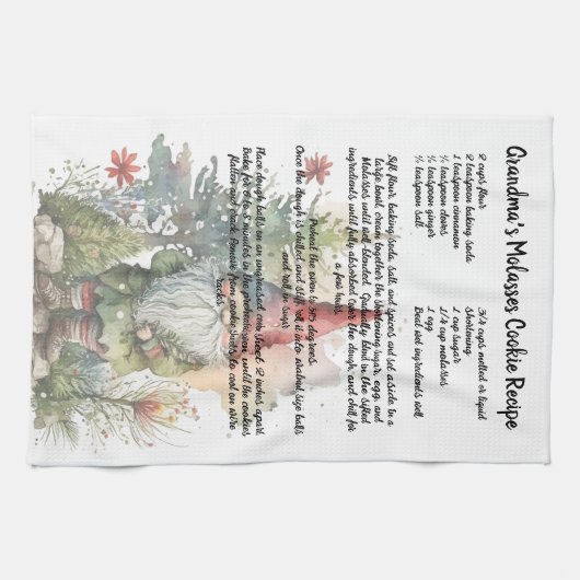 クリスマスツリー格言水カラーレシピ記念 キッチンタオル (横)