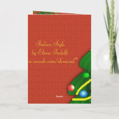 クリスマスツリー楕円フォトフレームカード シーズンカード (裏面)