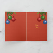 クリスマスツリー楕円フォトフレームカード シーズンカード (内部)