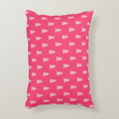 クリスマスツリー模様パステルピンク紫グリーン アクセントクッション (正面(垂直))