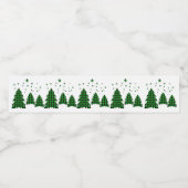 クリスマスツリー水瓶ラベル（緑） ペットボトルラベル (シングルラベル)