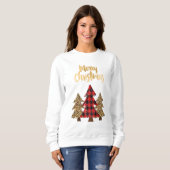 クリスマスツリー汗シャツ スウェットシャツ (正面フル)