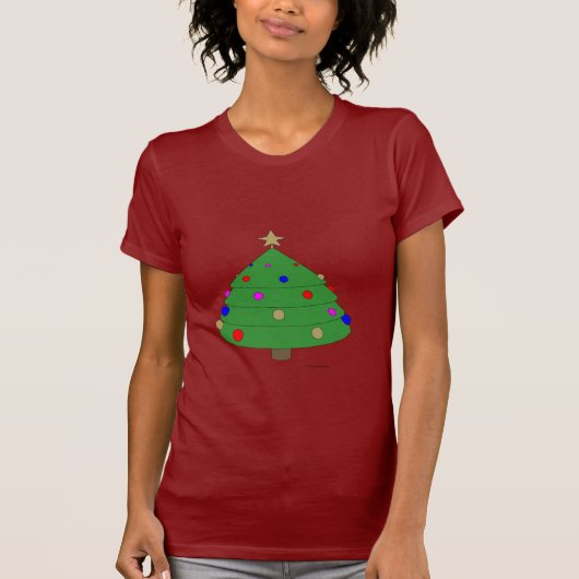 クリスマスツリー漫画 Tシャツ (正面)