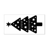 クリスマスツリー無地のデザインウッド ラバースタンプ (インプリント)