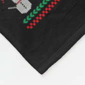 クリスマスツリー照明サンタライディングコリドッグクリステム フリースブランケット (角)