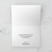 クリスマスツリー猫の初めてのクリスマス写真 シーズンカード (内部)