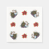 クリスマスツリー獣紙ナプキン スタンダードカクテルナプキン (正面)