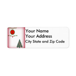 クリスマスツリー生き生きとし縁どたグリーン ラベル