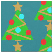 クリスマスツリー生地 ファブリック (クローズアップ)