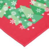 クリスマスツリー白い雪の結晶が世界に喜ぶ テーブルクロス (アングル)