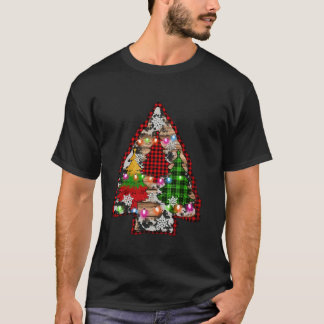 クリスマスツリー矢印クリスマスライトコーウィドバフ Tシャツ