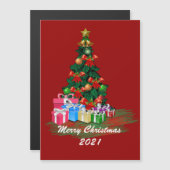 クリスマスツリー磁気カード (正面/裏面)