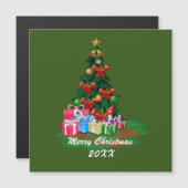 クリスマスツリー磁気カード (正面/裏面)