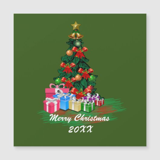 クリスマスツリー磁気カード (正面)