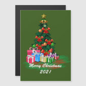 クリスマスツリー磁気カード (正面/裏面)
