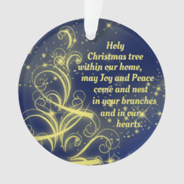 クリスマスツリー祈りの言葉 オーナメント