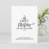 クリスマスツリー私たちの初めてのクリスマスはミスターとミセス。 シーズンカード (スタンド正面)