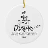 クリスマスツリー私の初めてのクリスマスはビッグブラザー セラミックオーナメント (正面)