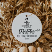 クリスマスツリー私の初めてのクリスマスはビッグブラザー セラミックオーナメント