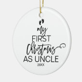 クリスマスツリー私の初めてのクリスマスは叔父として セラミックオーナメント (左)