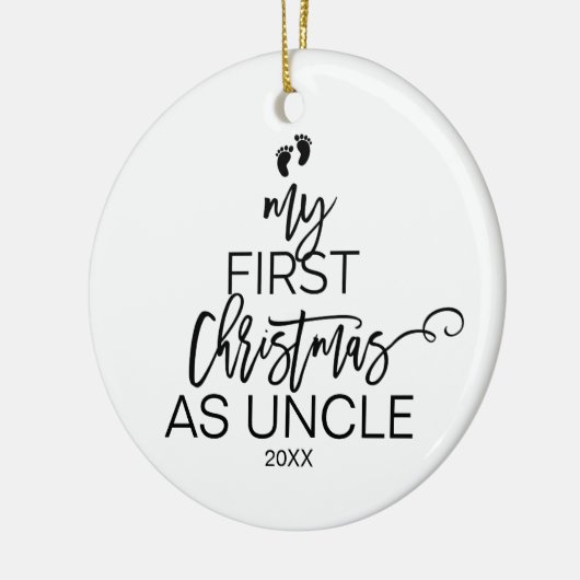 クリスマスツリー私の初めてのクリスマスは叔父として セラミックオーナメント (左)