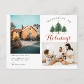 クリスマスツリー移動のための新しいホーム 案内ポストカード (正面)