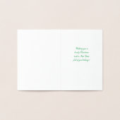 クリスマスツリー箔押しカード 箔カード (内部)