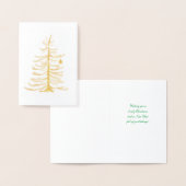 クリスマスツリー箔押しカード 箔カード (ディスプレー)