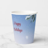 クリスマスツリー紙カップ 紙コップ (裏面)