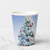 クリスマスツリー紙カップ 紙コップ (正面)