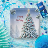 クリスマスツリー紙プレート ペーパープレート (パーティー)