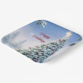 クリスマスツリー紙プレート ペーパープレート (傾斜あり)