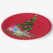 クリスマスツリー紙プレート ペーパープレート (アングル)