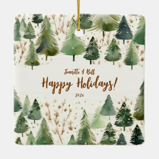 クリスマスツリー素朴の森 セラミックオーナメント (裏面)