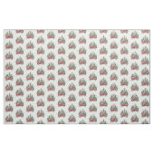 クリスマスツリー素朴トラックパターン水色 ファブリック (ヤード)