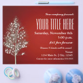 クリスマスツリー素朴ライトホリデーイベントフライヤー チラシ (シングル)