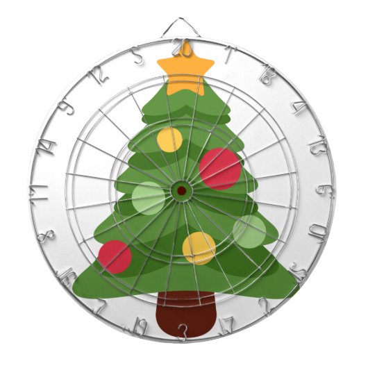 クリスマスツリー絵文字 ダーツボード (正面)