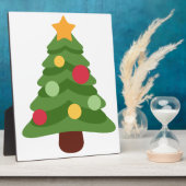 クリスマスツリー絵文字 フォトプラーク (側面)