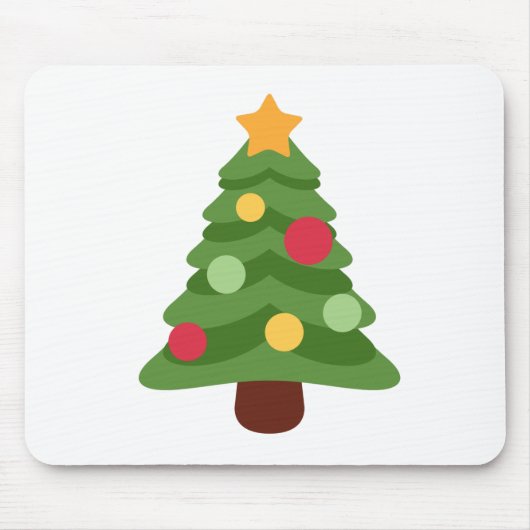 クリスマスツリー絵文字 マウスパッド (正面)
