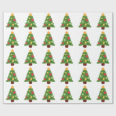 クリスマスツリー絵文字 ラッピングペーパー (フラット)