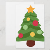 クリスマスツリー絵文字 便箋 (正面/裏面)