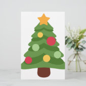 クリスマスツリー絵文字 便箋 (スタンド正面)