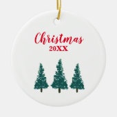 クリスマスツリー絵画 セラミックオーナメント (正面)