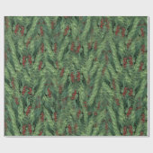 クリスマスツリー背景 ラッピングペーパー (フラット)